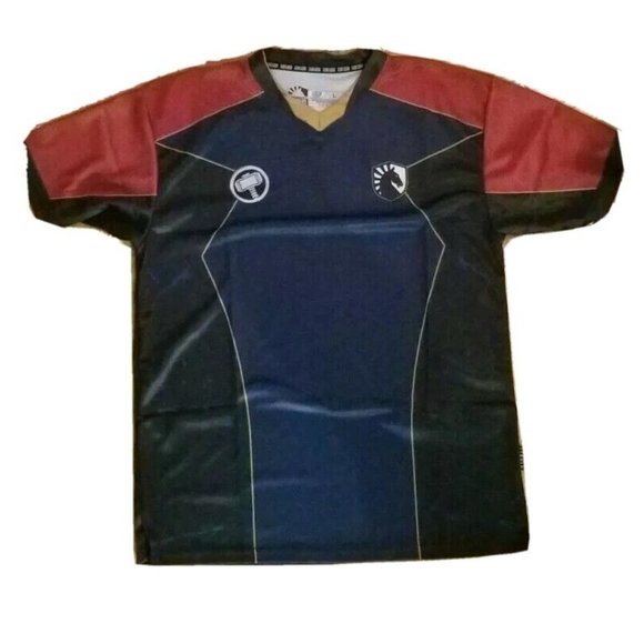NWT Team Liquid x Marvel Comics The Mighty THOR Jersey Size L Authentic Apparel - Picture 1 of 11